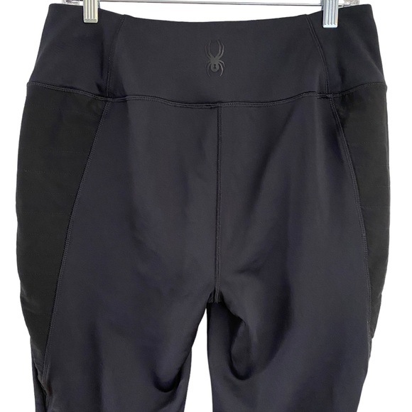 Spyder thick lined black leggings side zipper size xl plus size like new - Picture 7 of 8